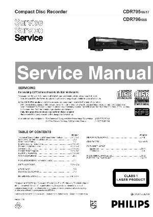Сервисная инструкция Philips CDR-795, CDR-796 ― Manual-Shop.ru