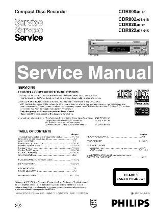 Сервисная инструкция Philips CDR-800, CDR-802, CDR-820, CDR-822 ― Manual-Shop.ru