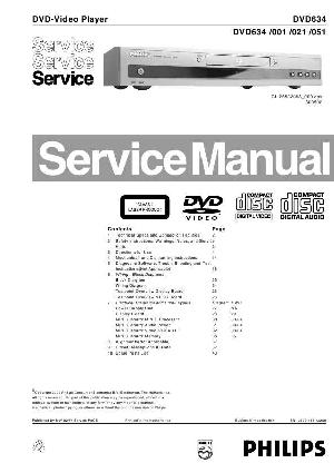 Сервисная инструкция Philips DVD-634 ― Manual-Shop.ru