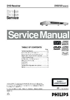 Сервисная инструкция Philips DVD-737 ― Manual-Shop.ru