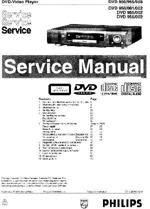 Сервисная инструкция Philips DVD-950, DVD-955, DVD-956 ― Manual-Shop.ru