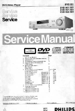 Сервисная инструкция Philips DVD-951, DVD-957, DVD-958 ― Manual-Shop.ru