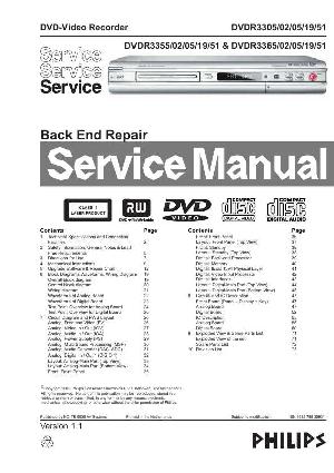 Сервисная инструкция Philips DVDR-3305, DVDR-3355, DVDR-3365 ― Manual-Shop.ru