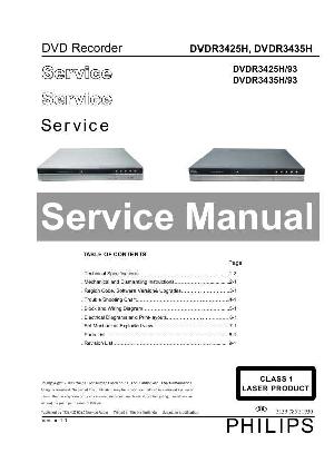Сервисная инструкция Philips DVDR-3425H, DVDR-3435H ― Manual-Shop.ru