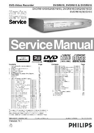 Сервисная инструкция Philips DVDR-610, DVDR-615, DVDR616 ― Manual-Shop.ru