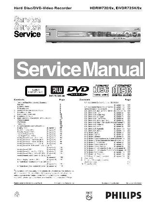 Сервисная инструкция Philips DVDR-725H, HDRW-720 ― Manual-Shop.ru