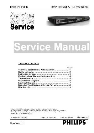 Сервисная инструкция Philips DVP-3336 ― Manual-Shop.ru