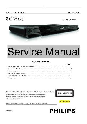 Сервисная инструкция Philips DVP-3500K ― Manual-Shop.ru