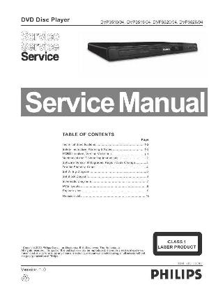 Сервисная инструкция Philips DVP-3510, DVP-3516, DVP-3520, DVP-3526 ― Manual-Shop.ru