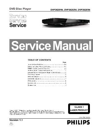 Сервисная инструкция Philips DVP-3826 ― Manual-Shop.ru