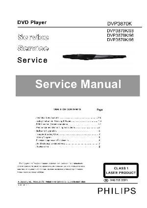 Сервисная инструкция Philips DVP-3870K ― Manual-Shop.ru