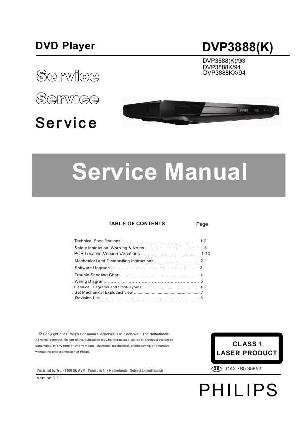 Сервисная инструкция Philips DVP-3888KX ― Manual-Shop.ru