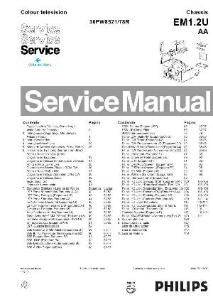 Сервисная инструкция Philips EM1.2U AA (36PW8521) ― Manual-Shop.ru