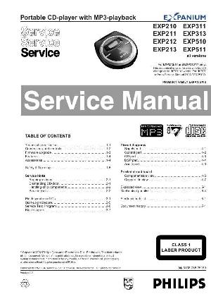 Сервисная инструкция Philips EXP-210, EXP-211, EXP-212, EXP-213, EXP-311, EXP-313, EXP-510, EXP-511 ― Manual-Shop.ru