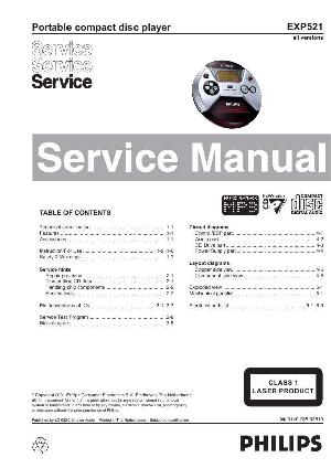 Сервисная инструкция Philips EXP-521 ― Manual-Shop.ru