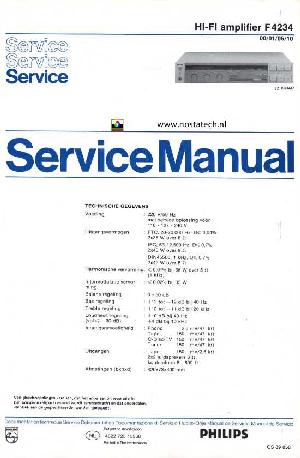 Сервисная инструкция Philips F4234 ― Manual-Shop.ru