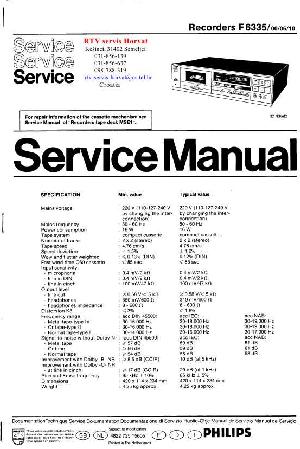 Сервисная инструкция Philips F6335 ― Manual-Shop.ru
