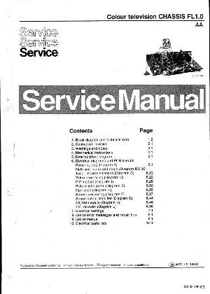 Сервисная инструкция Philips FL1.0 AA chassis ― Manual-Shop.ru