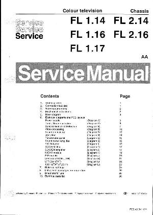 Сервисная инструкция Philips FL1.14, FL1.16, FL1.17, FL2.14, FL2.16 chassis ― Manual-Shop.ru