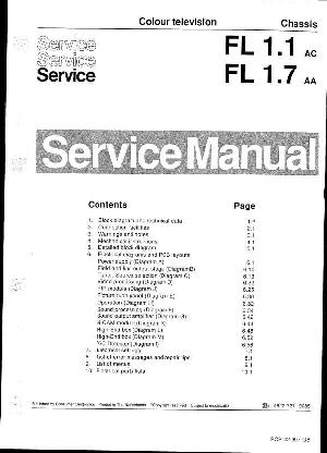 Сервисная инструкция Philips FL1.1AC FL1.7AA chassis ― Manual-Shop.ru