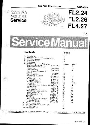 Сервисная инструкция Philips FL2.24, FL2.26, FL4.27 chassis ― Manual-Shop.ru