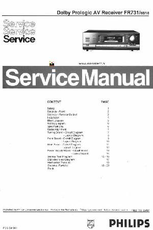 Сервисная инструкция Philips FR-731 ― Manual-Shop.ru