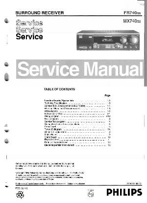 Сервисная инструкция Philips FR-740, MX-740 ― Manual-Shop.ru