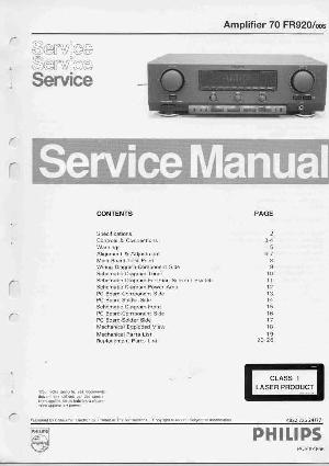 Сервисная инструкция Philips FR-920 ― Manual-Shop.ru