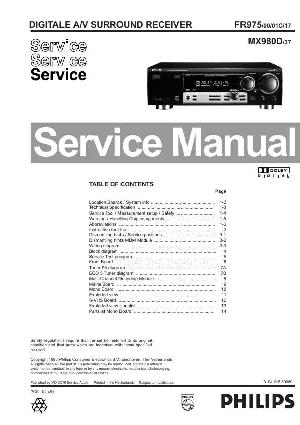 Сервисная инструкция Philips FR-975, MX-980D ― Manual-Shop.ru