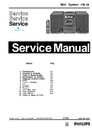 Сервисная инструкция Philips FW-15 ― Manual-Shop.ru