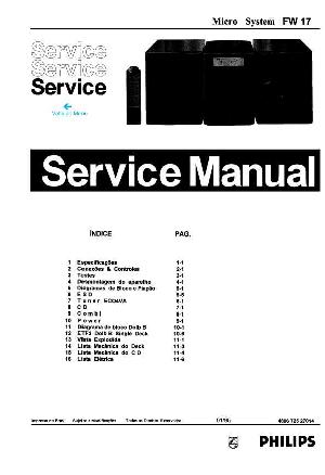 Сервисная инструкция Philips FW-17 ― Manual-Shop.ru