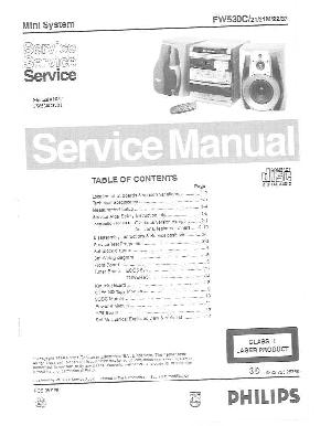 Сервисная инструкция Philips FW-530C ― Manual-Shop.ru
