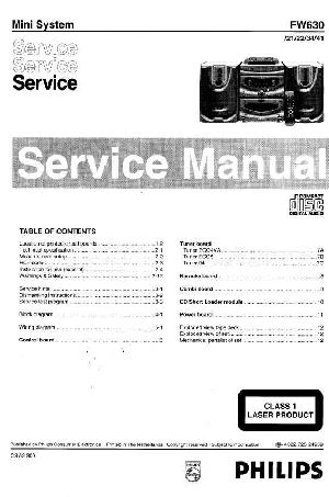 Service manual Philips FW-630 ― Manual-Shop.ru