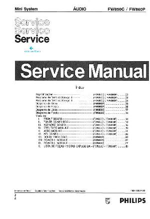 Сервисная инструкция Philips FW-850C, FW-860P ― Manual-Shop.ru