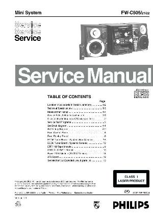 Сервисная инструкция Philips FW-C505 ― Manual-Shop.ru