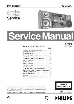 Сервисная инструкция Philips FW-C550 ― Manual-Shop.ru