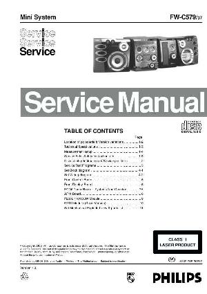 Сервисная инструкция Philips FW-C579 ― Manual-Shop.ru