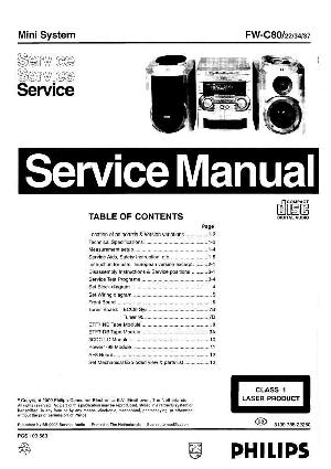 Сервисная инструкция Philips FW-C80 ― Manual-Shop.ru
