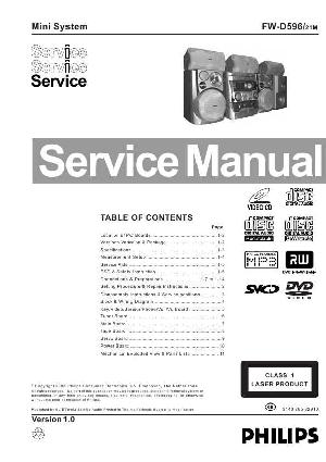 Сервисная инструкция Philips FW-D596 ― Manual-Shop.ru