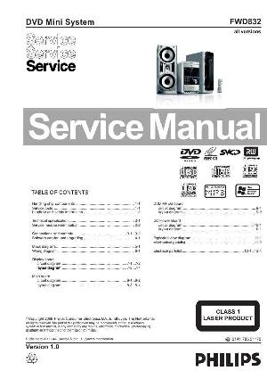 Сервисная инструкция Philips FW-D832 ― Manual-Shop.ru