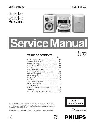 Сервисная инструкция Philips FW-I1000 ― Manual-Shop.ru