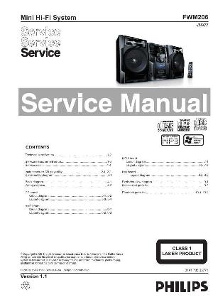 Сервисная инструкция Philips FW-M206 ― Manual-Shop.ru