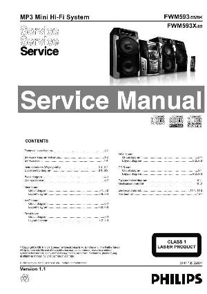 Сервисная инструкция Philips FW-M593, FW-M593X ― Manual-Shop.ru