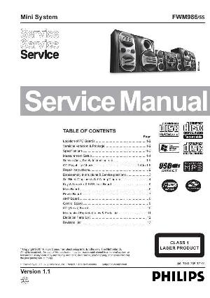 Сервисная инструкция Philips FW-M986 ― Manual-Shop.ru