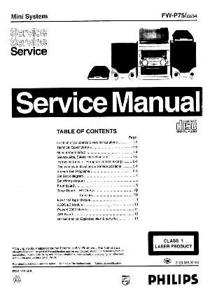 Сервисная инструкция Philips FW-P75 ― Manual-Shop.ru