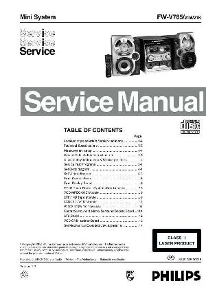 Сервисная инструкция Philips FW-V785 ― Manual-Shop.ru