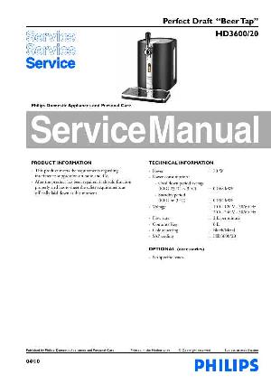 Сервисная инструкция Philips HD-3600 PERFECT DRAFT BEER TAP ― Manual-Shop.ru
