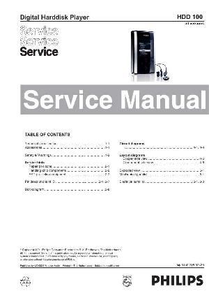 Сервисная инструкция Philips HDD-100 ― Manual-Shop.ru
