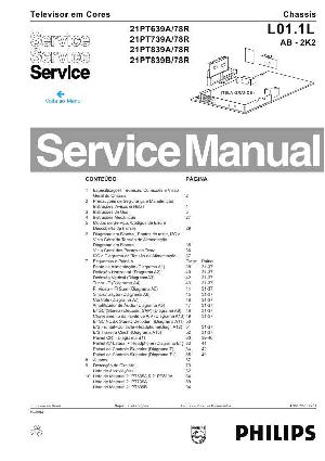 Сервисная инструкция Philips L01.1L AB-2K2 (21PT639, 21PT739, 21PT839) ― Manual-Shop.ru