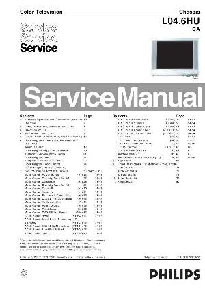 Сервисная инструкция Philips L04.6HU CA chassis ― Manual-Shop.ru